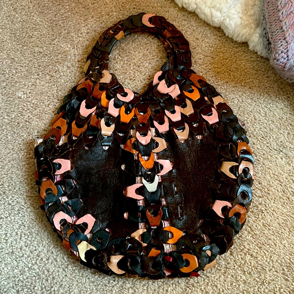 1970 Vintage Handmade Leather Purse